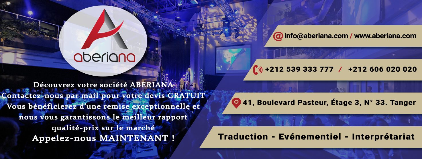Aberiana Traduction Événementiel - Tanger