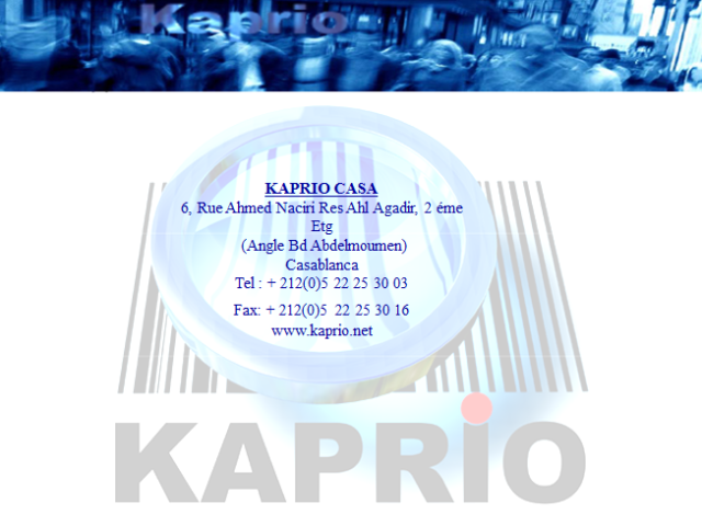 KAPRIO - Casablanca - +212 5222-53003