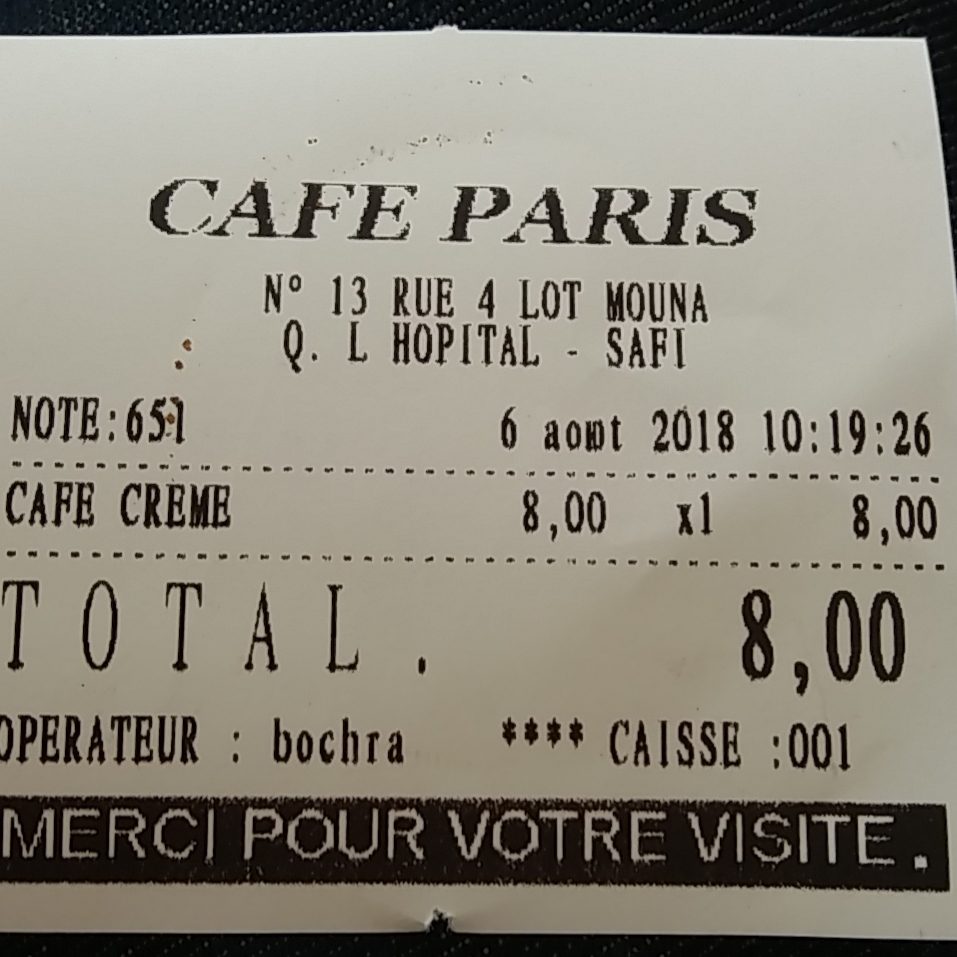 Café Paris Safi مقهى باريس - Safi