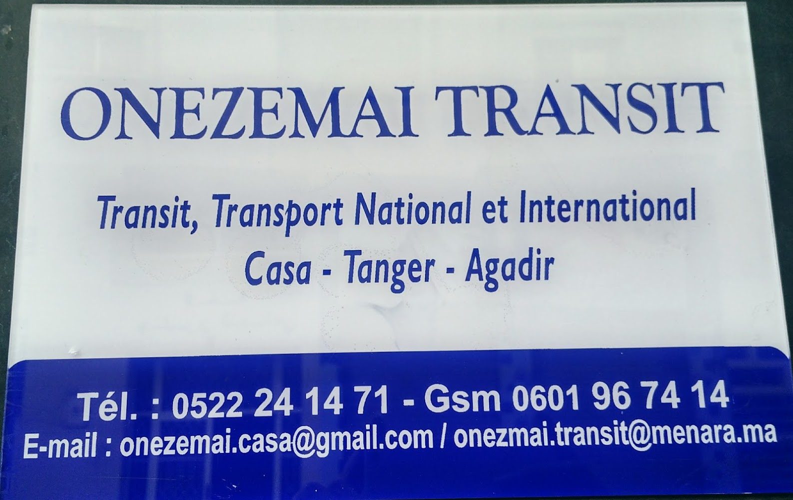 ONEZEMAI TRANSIT - Casablanca