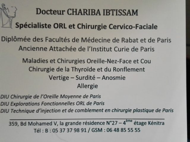 Chariba Elhoussine - Kénitra - +212 5373-79891