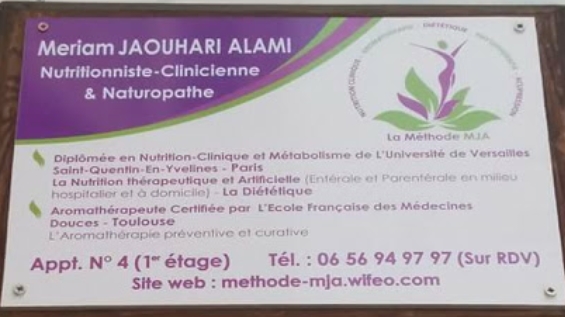 Cabinet de Nutrition et Médecines douces "La Méthode MJA" par Meriam Jaouhari Alami - Casablanca - +212 656-949797