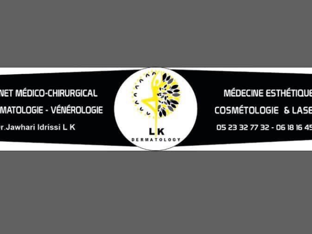 Cabinet de Dermatologie Dr.JAWHARI Idrissi L K | dermatologie cheveux et peau | maladies sexuellement transmissibles | esthetique et cosmetologie et laser | mohammedia | maroc - Mohammédia - +212 5233-27732
