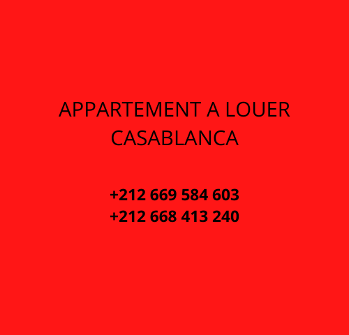 Appartement à louer Casablanca - Casablanca - +212 669-584603