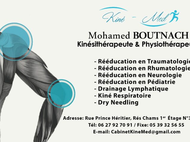 Cabinet De Kinésithérapie Et Physiothérapie - Mohamed BOUTNACH - Tanger - +212 627-927091