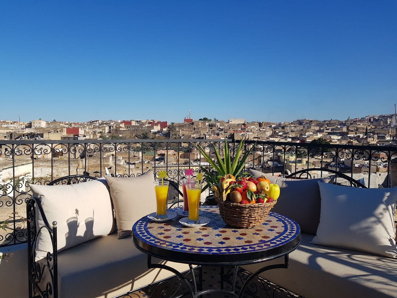 Terrasse Panoramique Restaurant café Riad Kettani fez - Fès