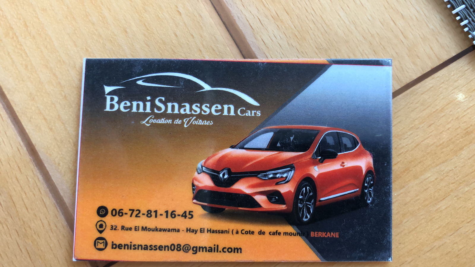 Beni snassen car