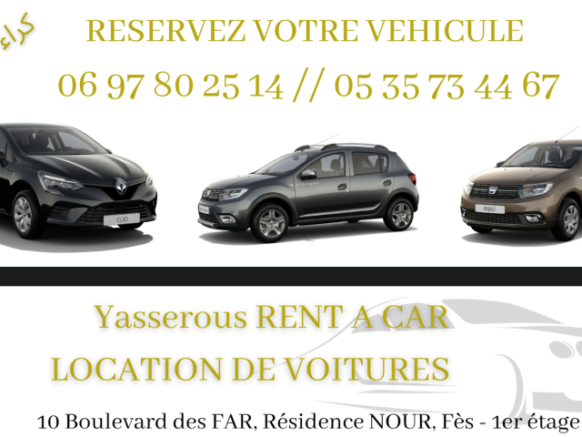 Yasserous Rent a car - Fès - +212 5357-34467